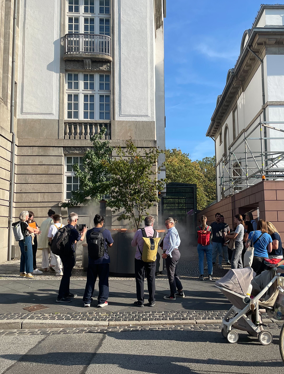 Nebelkühlung der CoolTown-Demo vor dem DAM