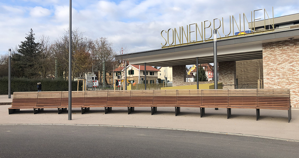 Parkbank am Sonnenbrunnen Heilbronn
