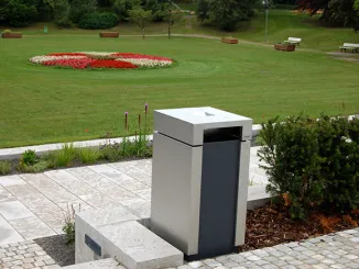Abfallbehälter Cube mit Ascher
