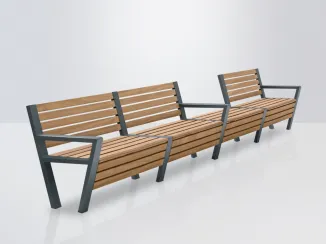 Parkbank Modula von Runge gekettete Sitzbank