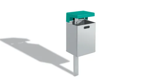 Abfallbehälter Compactboy von Runge mit Abdeckhaube
