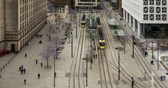 St Peters Square Manchester benches by runge