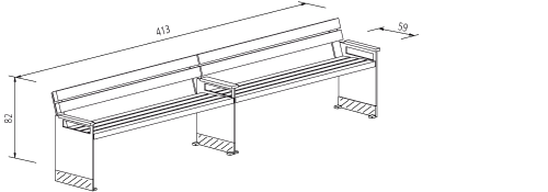Kettenbank Binga Accoya Armlehne