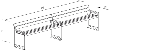 Kettenbank Binga Accoya Armlehne