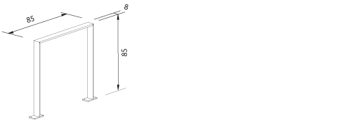 Fahrradparker als Anlehnbügel mit Bodenplatten