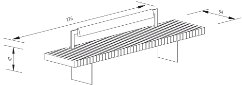Bank mit Rückenlehne